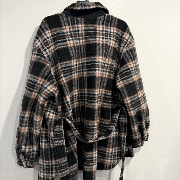 NEW SANCTUARY shay shacket in essex plaid  jacket, coat size XXL - Picture 10 of 11
